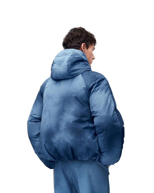 Loewe Blue Luxury Puffer Jacket In Technical Shell for men