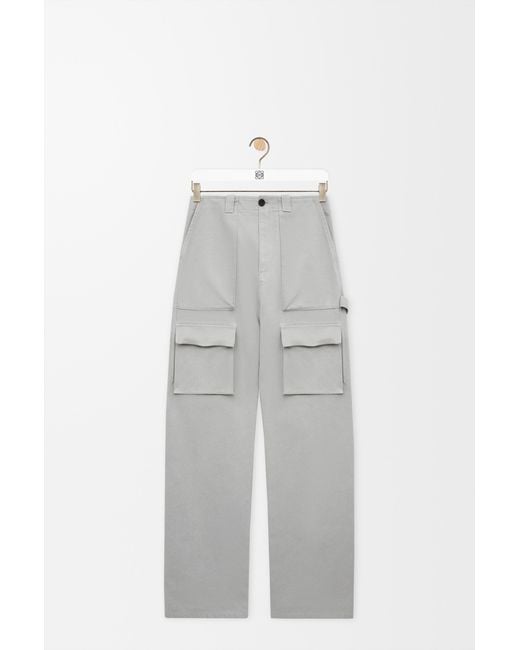 Loewe White Cargo Trousers for men