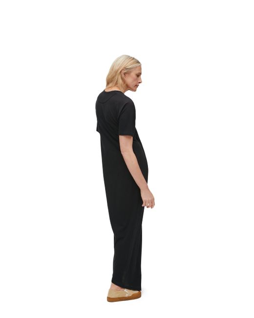 Loewe Black Luxury T-shirt Dress In Cotton Blend