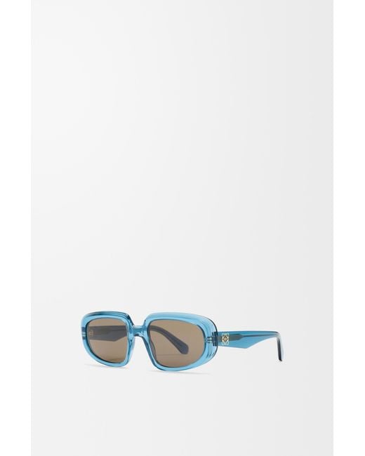 Loewe Blue Mini Anagram Steps Rectangular Sunglasses For