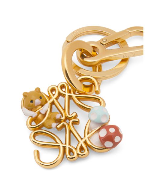 Loewe Metallic Hamster Anagram Charm In Enamel