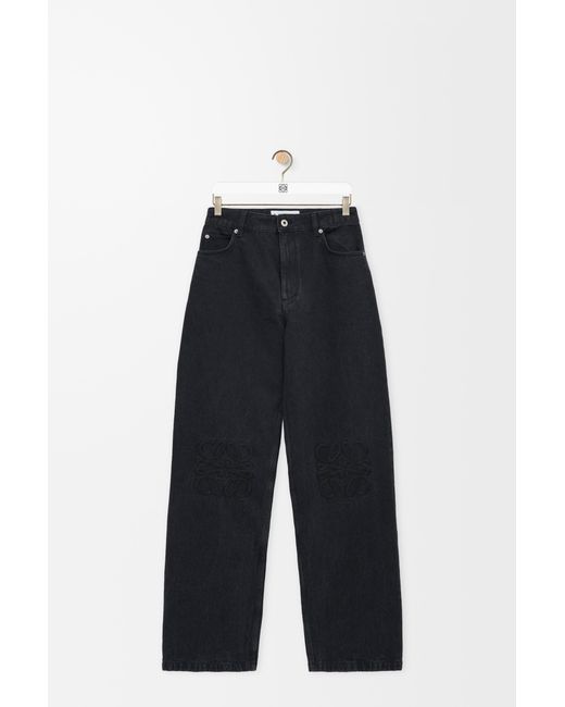 Loewe White Anagram Baggy Jeans