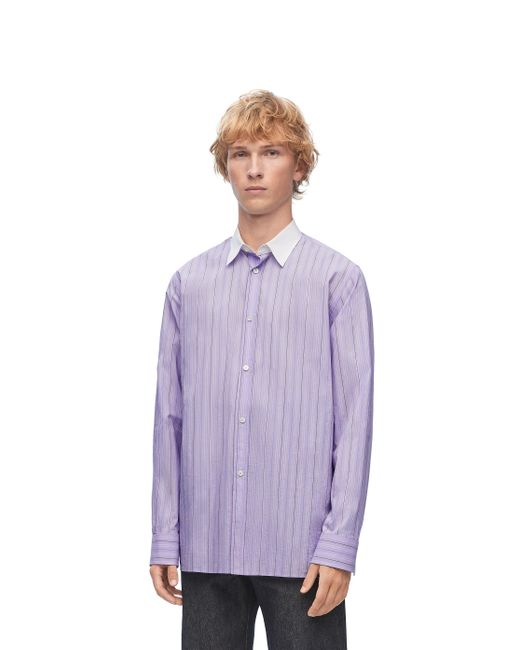Loewe Purple Shirt In Cotton for men