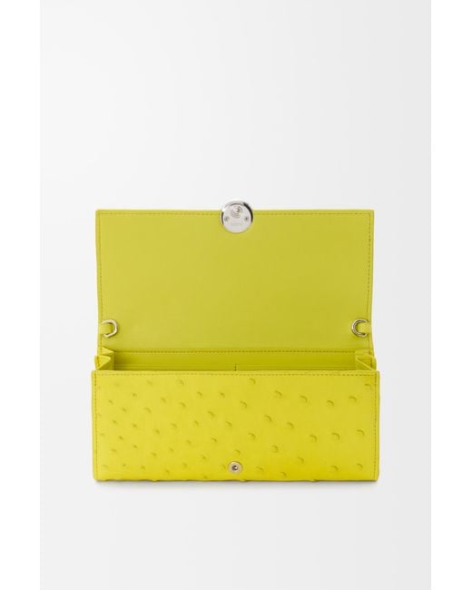 Loewe Yellow Pebble Wallet On Chain
