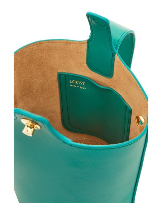 Loewe Multicolor Luxury Mini Pebble Bucket Bag In Mellow Calfskin