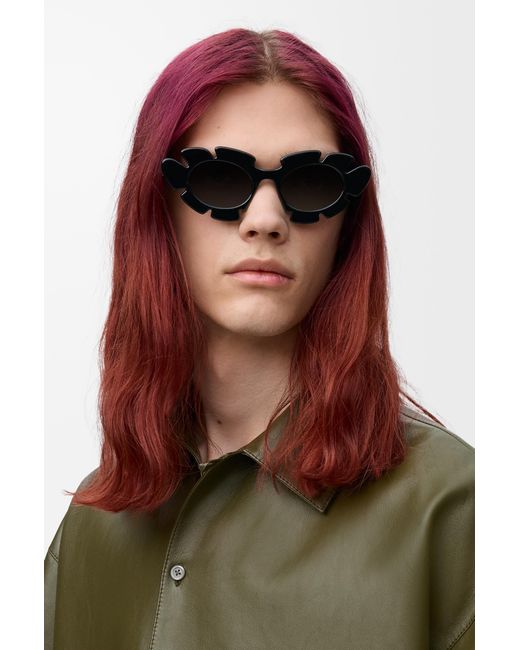 Loewe White Luxury Flower Sunglasses