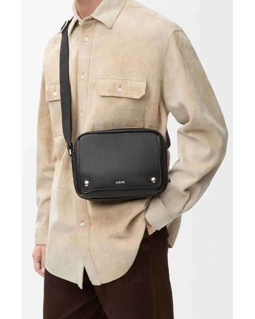 Loewe Black Mini Messenger Handbag for men