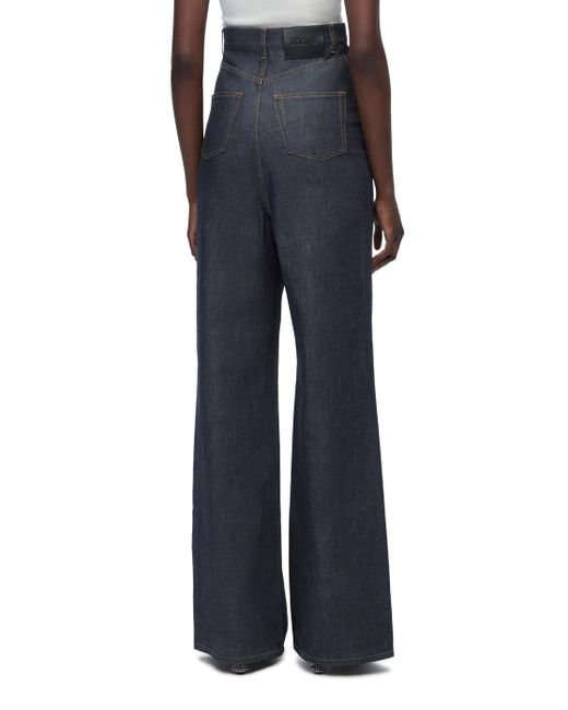 Loewe Red High Waisted Jeans In Denim
