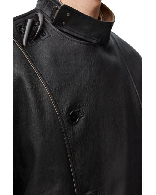 Loewe Blue Luxury Biker Jacket In Nappa Lambskin For for men