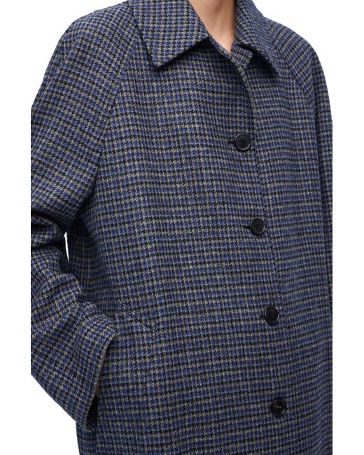 Loewe Blue Luxury Coat In Wool