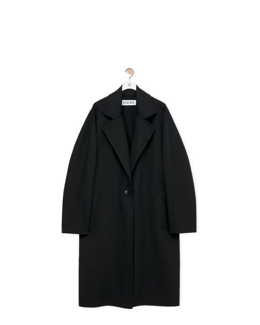Loewe Black Wool-cashmere Coat