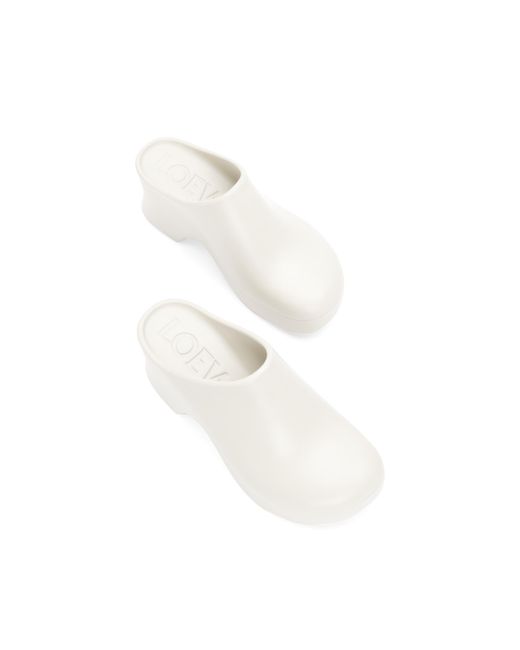 Loewe White Luxury Foam Clog In Light Foam Rubber For