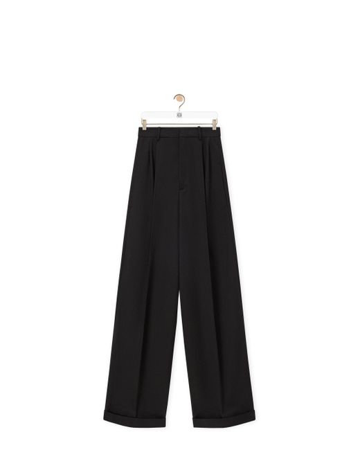 Loewe Multicolor Pleated Trousers In Cotton And Silk