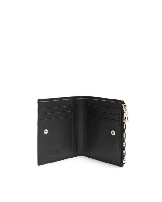 Loewe White Slim Compact Wallet In Shiny Calfskin for men