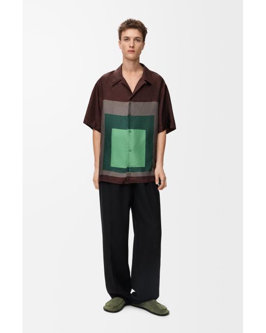 Loewe Green Short Sleeve Shirt for men