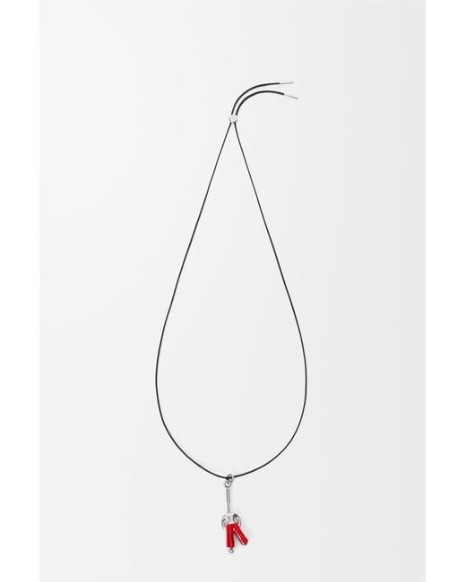 Loewe White Standing Acrobat Necklace