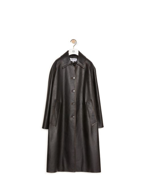 Loewe Black Coat In Nappa Calfskin