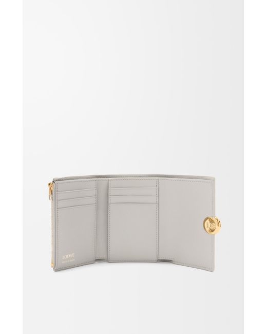 Loewe White Pebble Small Vertical Wallet