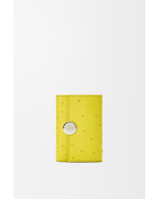 Loewe Yellow Pebble Small Vertical Wallet
