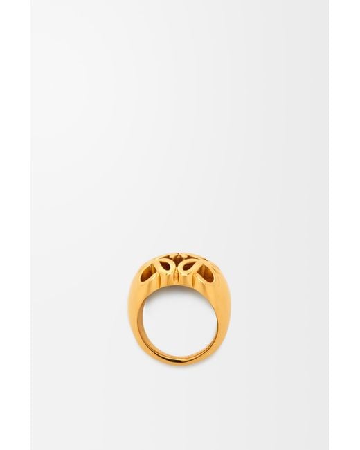 Loewe Metallic Anagram Bombé Signet Ring For