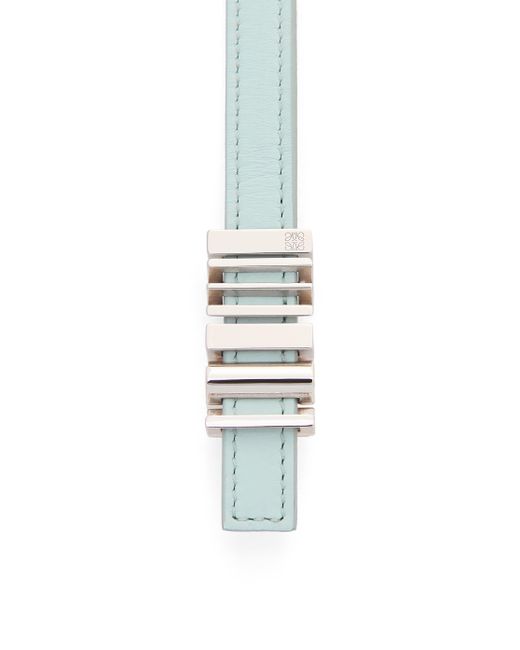 Loewe White Luxury Graphic Belt In Classic Calfskin