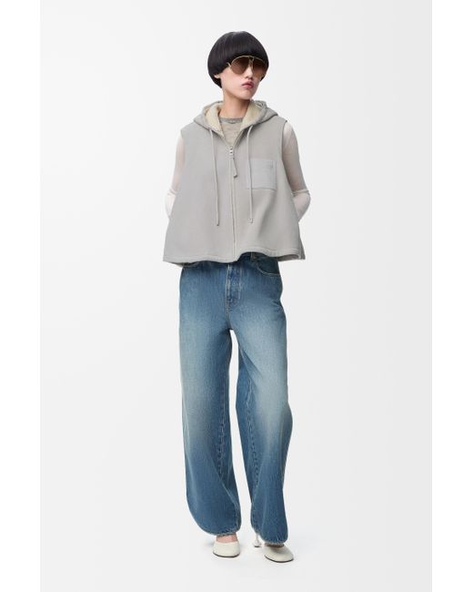 Loewe White Hooded Vest