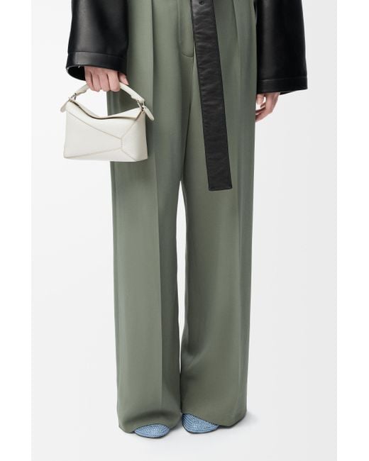 Bolso Al Hombro Puzzle Small De Piel Loewe de color White