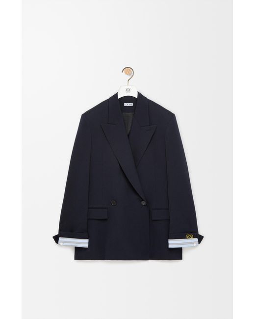Loewe Blue Double-Breasted Jacket for men