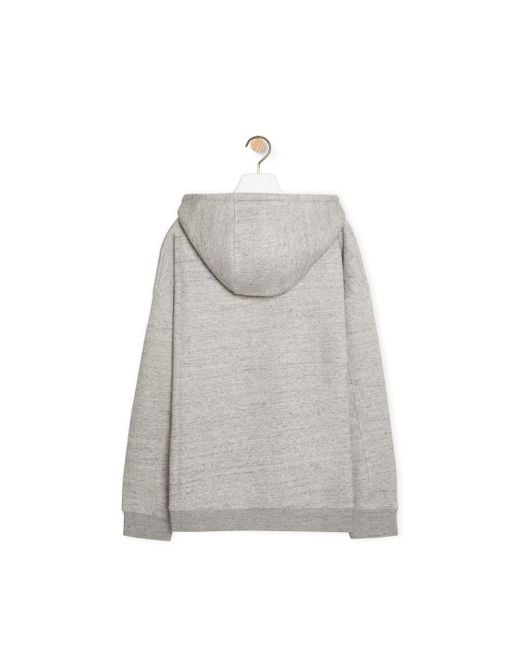 Loewe White Oversized Hoodie In Cotton for men