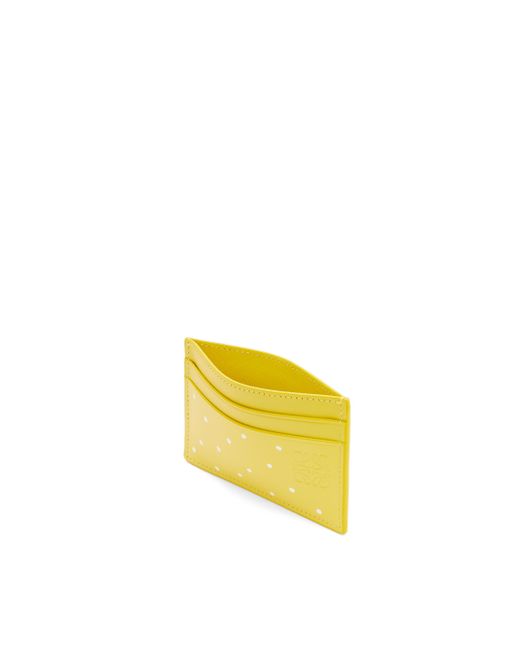 Loewe Yellow Luxury Otter Plain Cardholder In Satin Calfskin