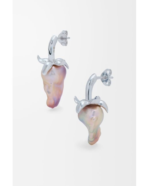 Loewe White Strawberry Earrings