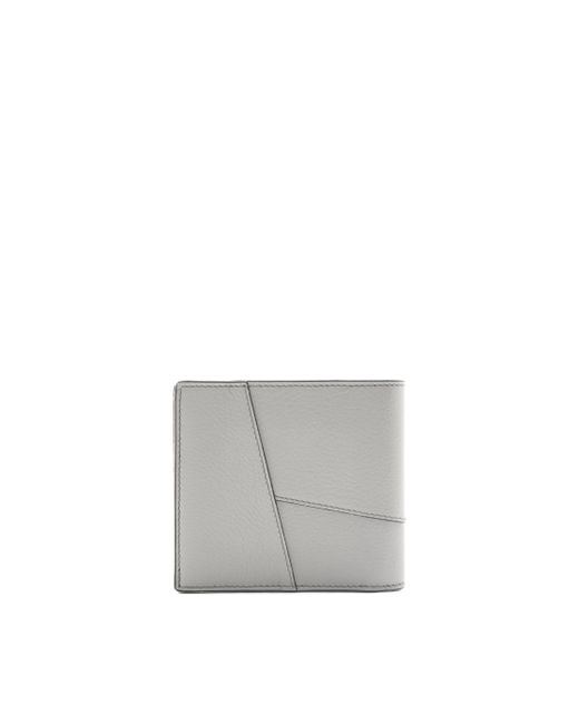 Loewe Gray Luxury Puzzle Bifold Coin Wallet In Classic Calfskin for men