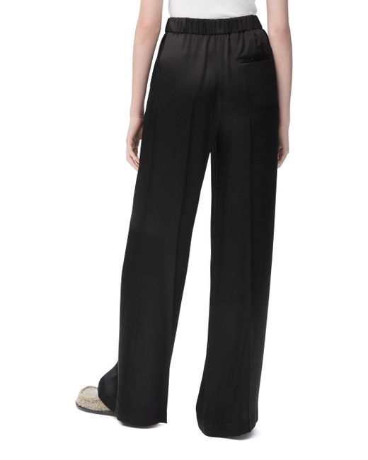 Loewe Black Luxury Pyjama Trousers In Silk For