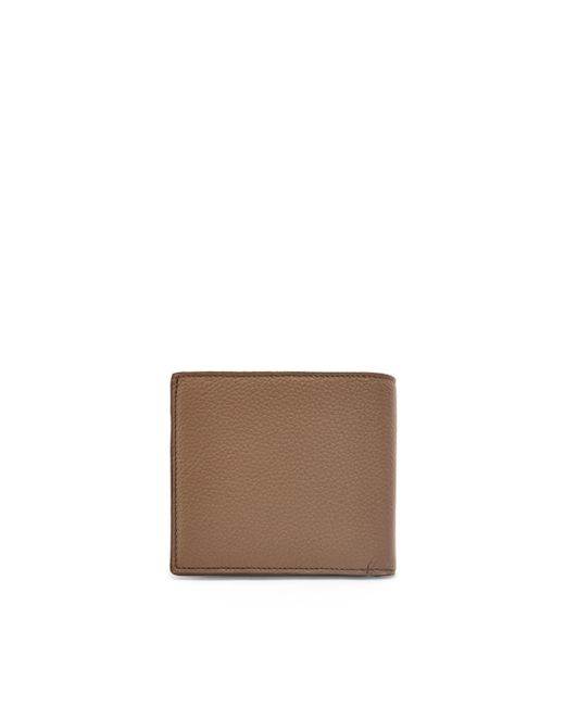 Loewe Brown Luxury Bifold Coin Wallet In Soft Grained Calfskin for men