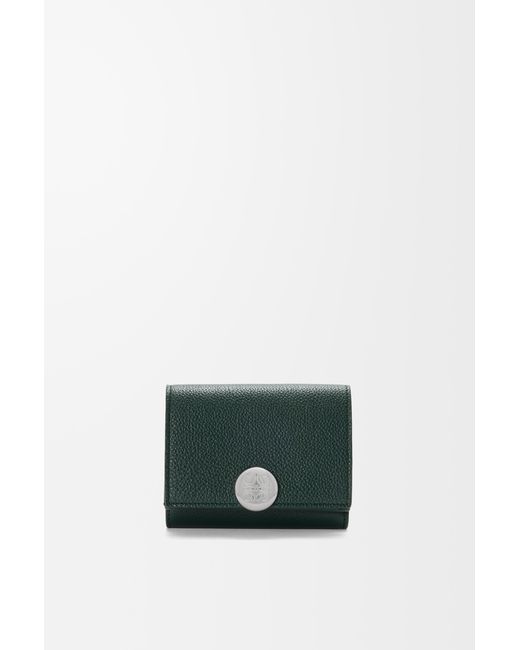 Loewe Green Pebble Trifold Wallet
