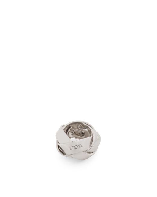 Loewe White Luxury Chunky Nest Ring In Sterling Silver For