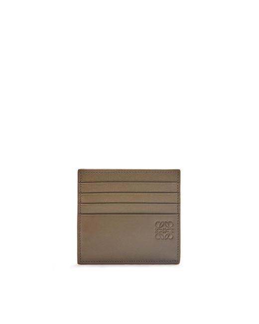 Loewe White Luxury Open Plain Cardholder In Shiny Calfskin for men