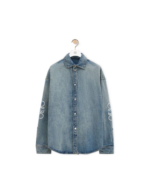 Loewe Blue Anagram Overshirt for men