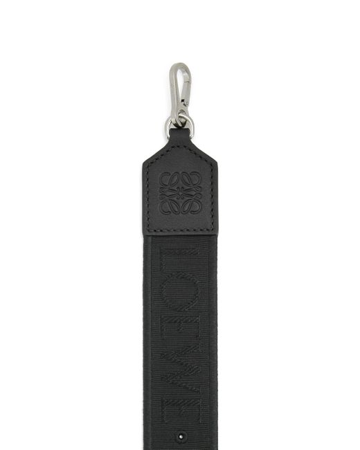 Loewe Black Luxury Anagram Pin Strap In Jacquard And Classic Calfskin