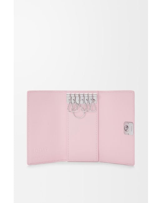 Loewe Pink Anagram Key Case