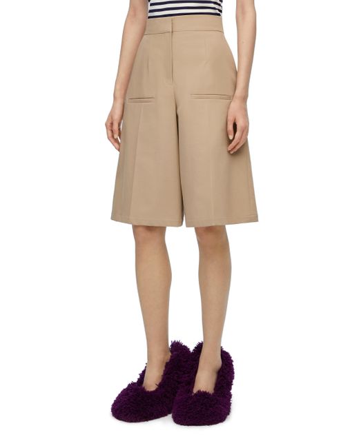 Loewe White Tailored Shorts In Cotton