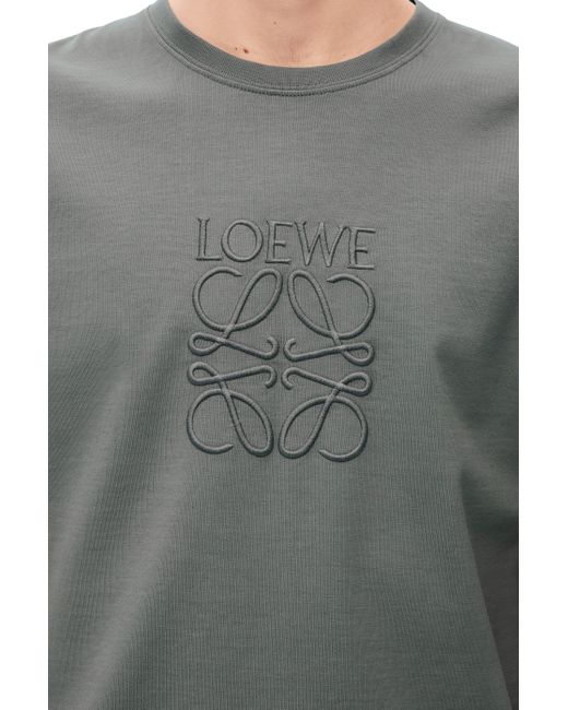 Loewe Blue Luxury Relaxed Fit T-shirt In Cotton For for men