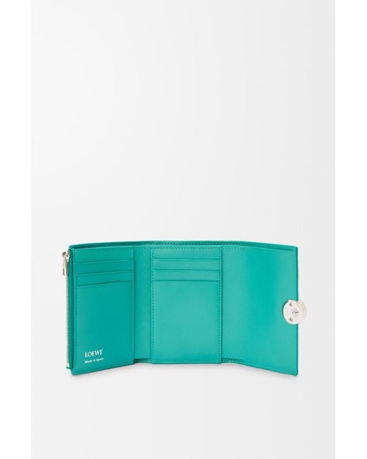Loewe Blue Pebble Small Vertical Wallet