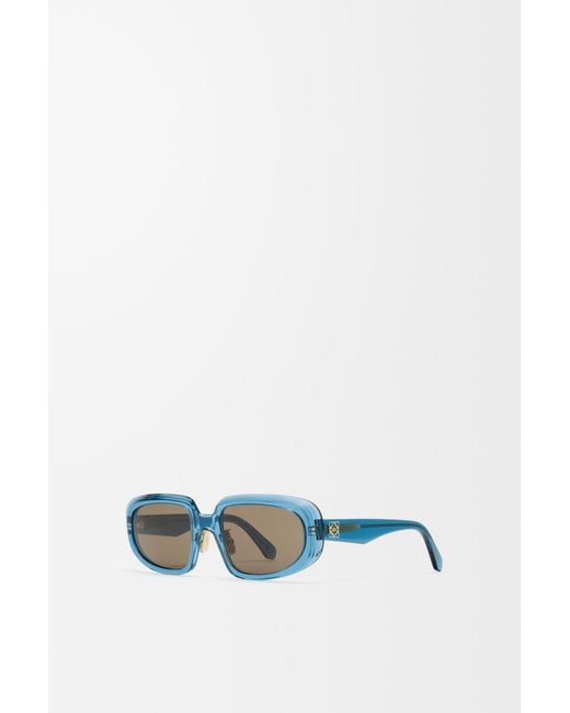 Loewe Blue Mini Anagram Steps Rectangular Sunglasses For