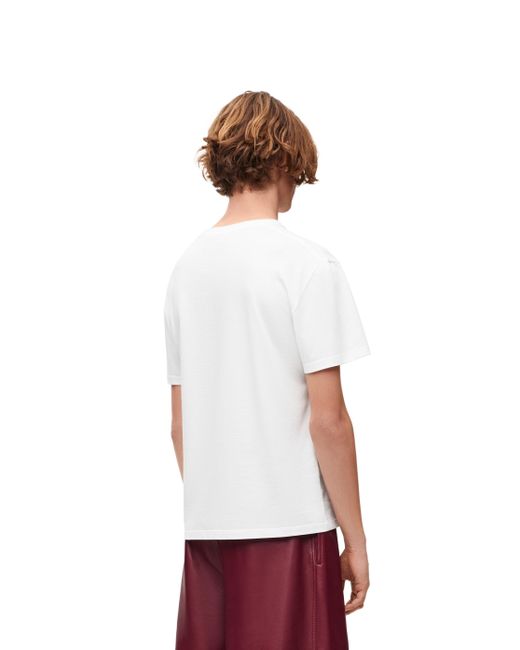 Loewe Red Relaxed Fit T-shirt In Cotton for men