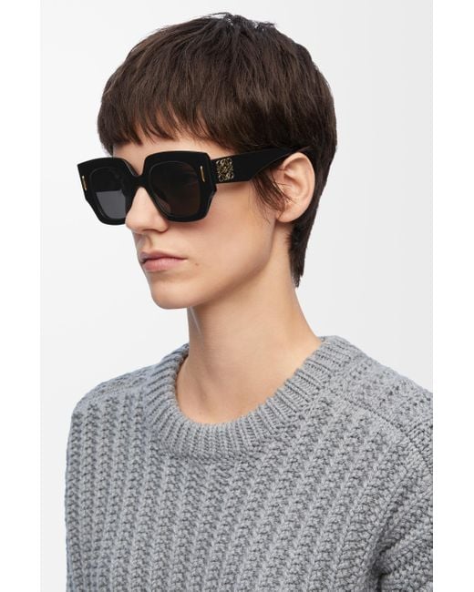 Loewe Black Luxury Square Screen Sunglasses