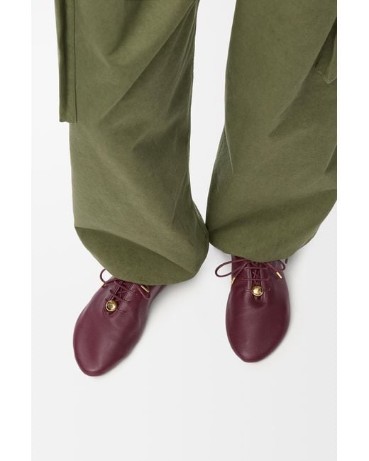 Loewe Purple Pebble Soft Lace-Up