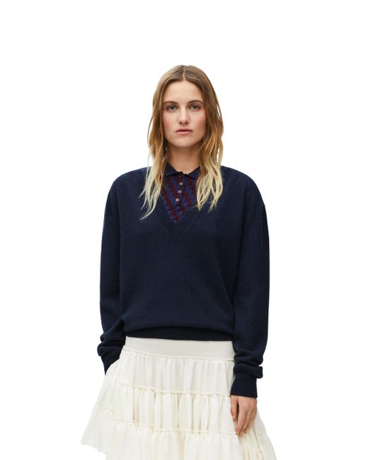 Loewe Blue Sweater In Cashmere