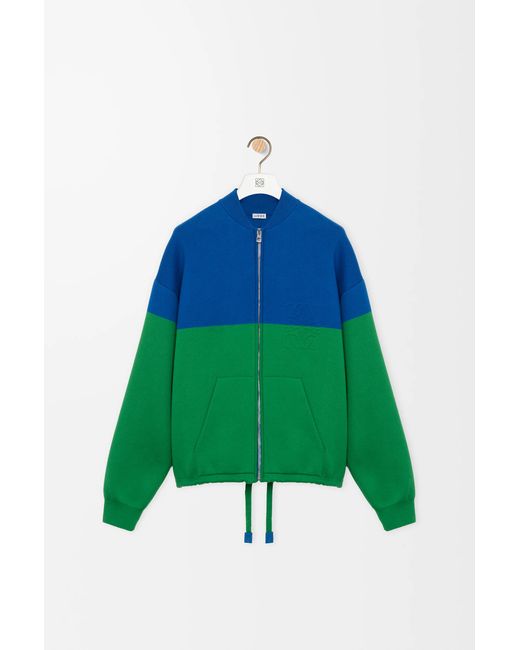 Loewe Green Zip-Up Cardigan