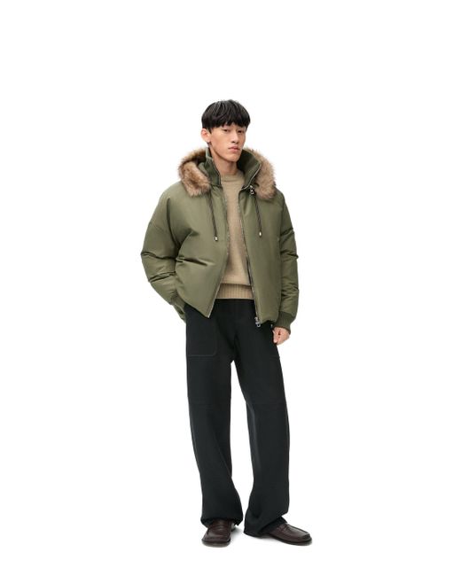 Loewe Luxury Puffer Jacket in Green for Men Lyst UK
